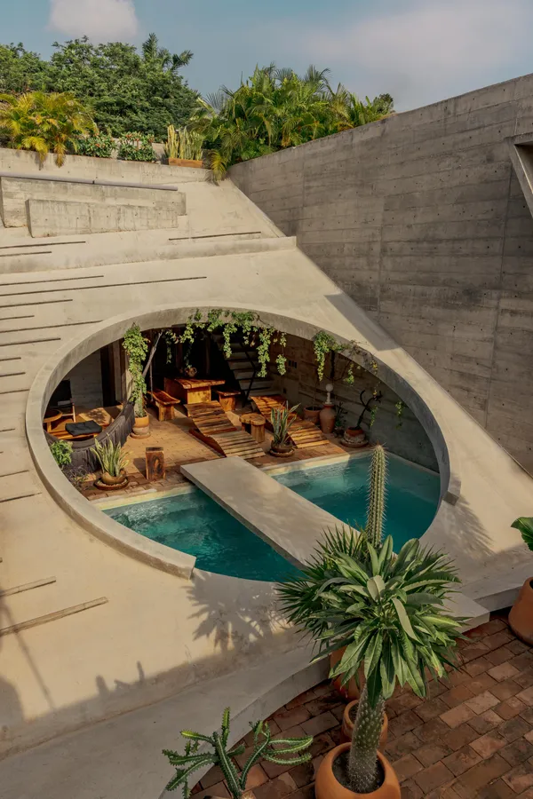 Brutalist Home in Zicatela